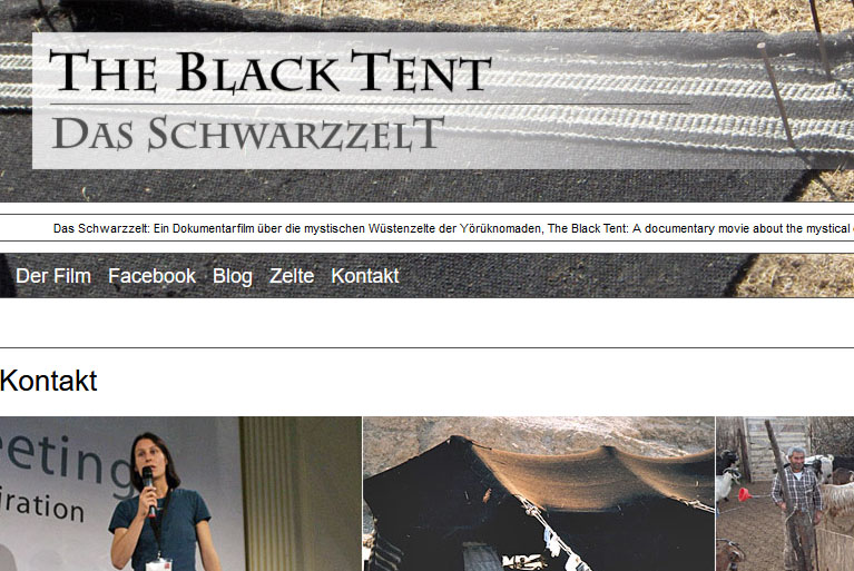 Screenshot der Homepage von schwarzzelt.at