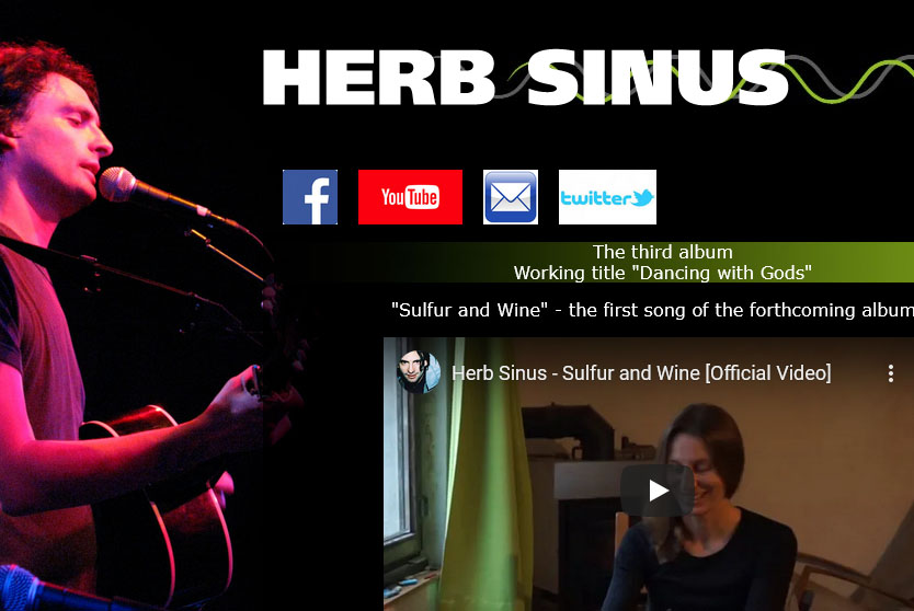 Screenshot der Homepage von herbsinus.com
